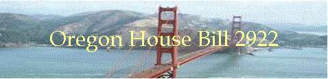 Oregon House Bill 2922